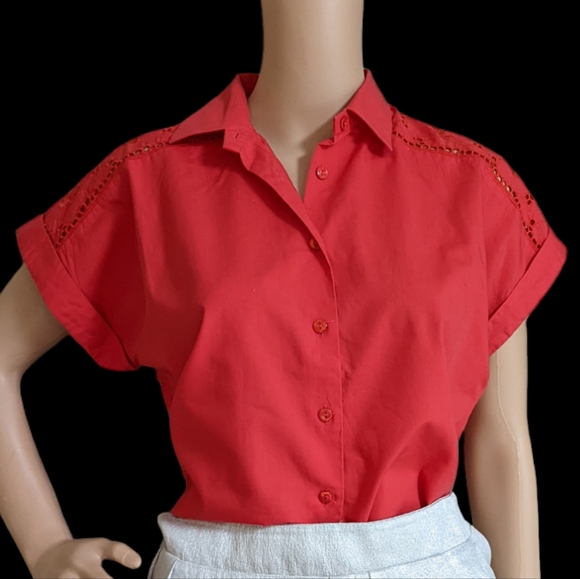 Vintage red button down shirt - Picture 5 of 8